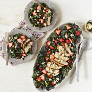 Strawberry and Blackberry Kale Salad