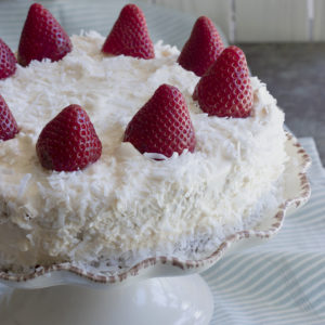 Coconut Strawberry Cake